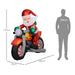 5.6FT Christmas Inflatable Santa Claus Motorcycle Decoration - Little and Giant Explorers Outsunny