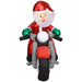 5.6FT Christmas Inflatable Santa Claus Motorcycle Decoration - Little and Giant Explorers Outsunny