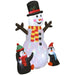 5.9ft Inflatable Snowman with Penguins | Christmas Decoration - LED Lights and Blower OUTSUNNY - Little and Giant Explorers Outsunny