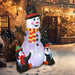 5.9ft Inflatable Snowman with Penguins | Christmas Decoration - LED Lights and Blower OUTSUNNY - Little and Giant Explorers Outsunny