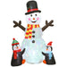 5.9ft Inflatable Snowman with Penguins | Christmas Decoration - LED Lights and Blower OUTSUNNY - Little and Giant Explorers Outsunny