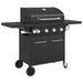 5-Burner Gas BBQ Grill – Outdoor Cooking Station with Side Burner | Black Steel VIDAXL - Little and Giant Explorers vidaXL