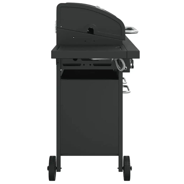 5-Burner Gas BBQ Grill – Outdoor Cooking Station with Side Burner | Black Steel VIDAXL - Little and Giant Explorers vidaXL