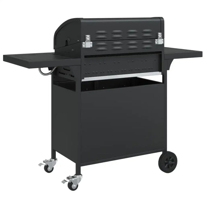5-Burner Gas BBQ Grill – Outdoor Cooking Station with Side Burner | Black Steel VIDAXL - Little and Giant Explorers vidaXL