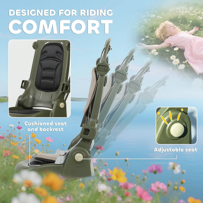 5-in-1 Baby Trike – Dark Green | Parent Push, Guided Trike and Classic Tricycle AIYAPLAY - Little and Giant Explorers AIYAPLAY