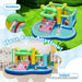 5-in-1 Bounce Castle - Crocodile Water Park with Splash Pool and Blower - Little and Giant Explorers Costway