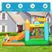 5-in-1 Bounce Castle with Slide, Trampoline, Pool, Water Cannon and Climbing Wall with Blower - Little and Giant Explorers Outsunny