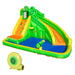 5-in-1 inflatable garden water slide, climbing wall, pool and water gun in green and yellow
