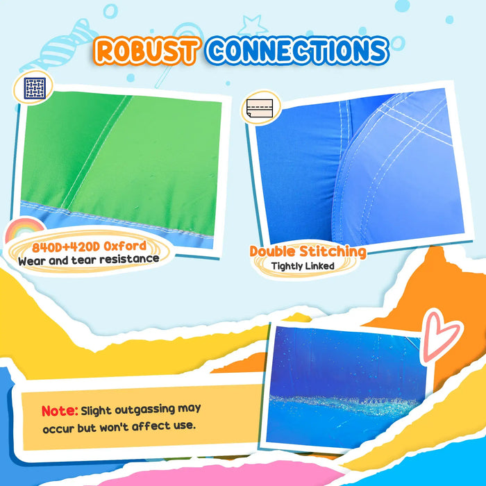 Inflatable Bouncy Castle with Slide, Dart Board and Blower - Little and Giant Explorers AIYAPLAY