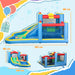 Inflatable Bouncy Castle with Slide, Dart Board and Blower - Little and Giant Explorers AIYAPLAY