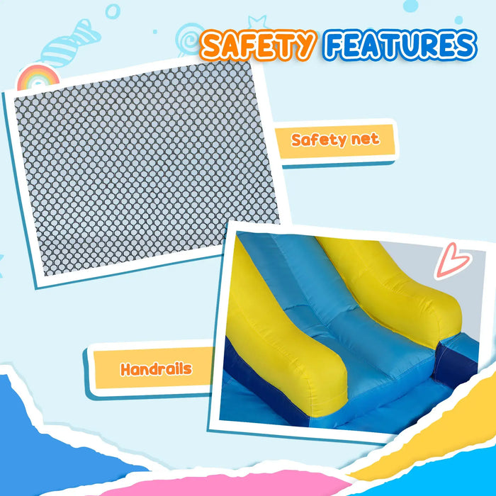 5-in-1 Bouncy Castle with Jumping Area, Climbing Wall and Blower - Little and Giant Explorers AIYAPLAY