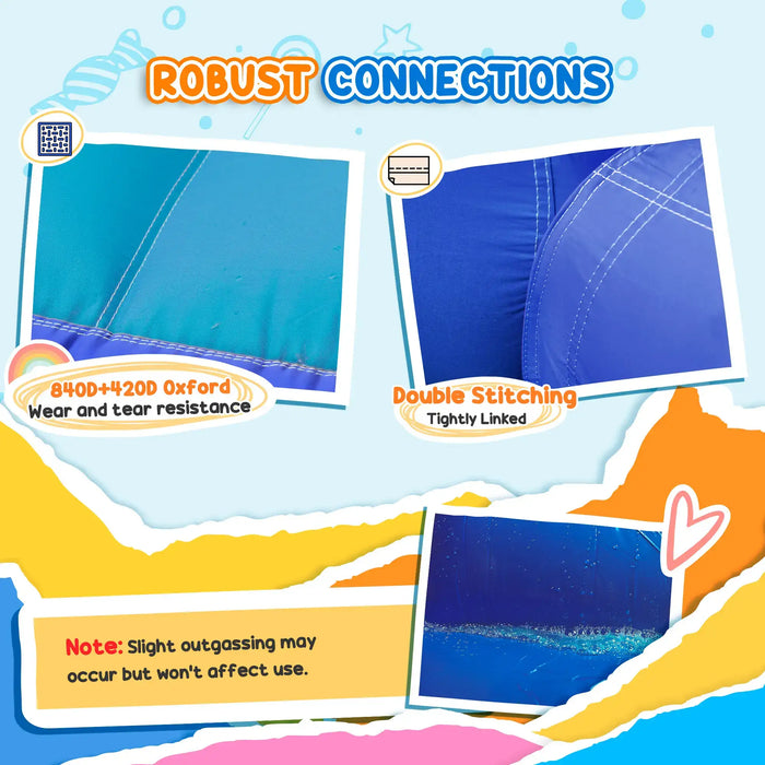 5-in-1 Bouncy Castle with Jumping Area, Climbing Wall and Blower - Little and Giant Explorers AIYAPLAY