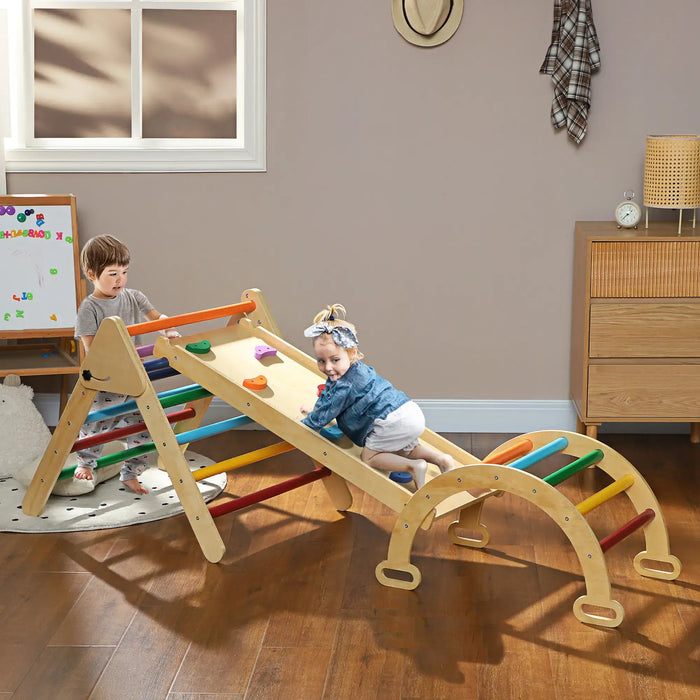 5-in-1 Pikler Triangle Set | Montessori Climbing with Arch Rocking Chair - Little and Giant Explorers AIYAPLAY