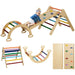 5-in-1 Toddler Multi-Colour Climbing Frame with Ramp and Arch - Little and Giant Explorers AIYAPLAY