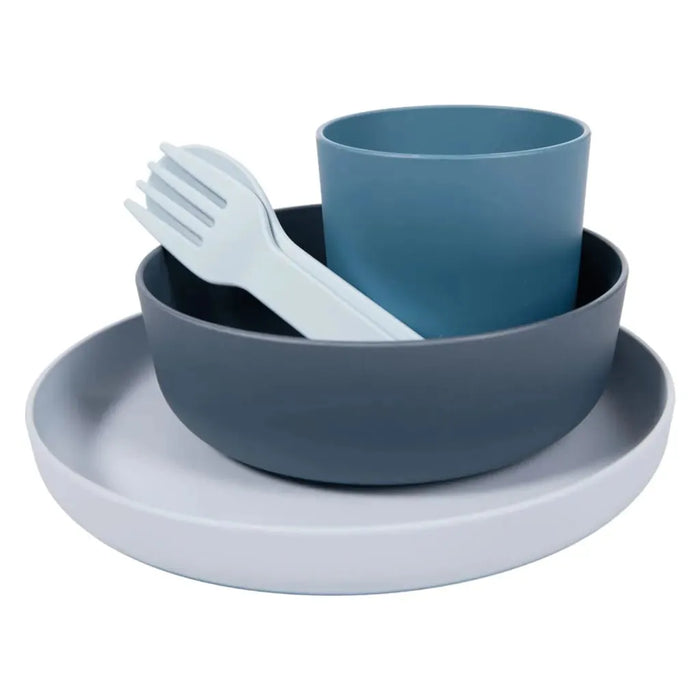 5 Piece Baby Tableware Set CPLA Blue - Little and Giant Explorers Bo Jungle