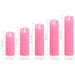 5 Piece Electric LED Candle Set with Remote Control in Pink - Little and Giant Explorers vidaXL