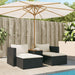 5 Piece Garden Sofa Set with Cushions in Black - Little and Giant Explorers vidaXL