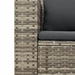 5 Piece Garden Sofa Set with Cushions in Grey and Poly Rattan Acacia - Little and Giant Explorers vidaXL