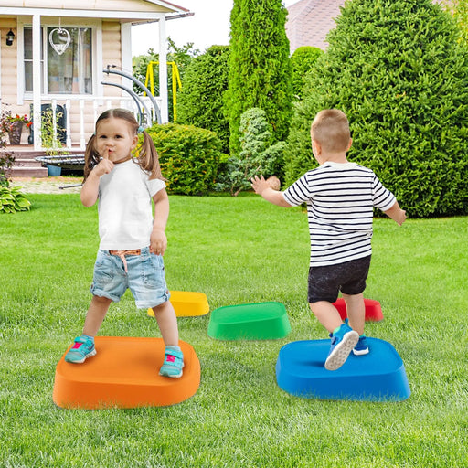 5-Piece Kids Stackable Stepping Stone Set - Little and Giant Explorers Costway