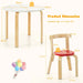 5-Piece Wooden Kids Table and Chair Set in Various Colours - Little and Giant Explorers Costway