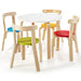 5-Piece Wooden Kids Table and Chair Set in Various Colours - Little and Giant Explorers Costway