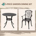 5-Piece Cast Aluminium Outdoor Dining Set with 4 Armchairs - Little and Giant Explorers Outsunny