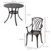5-Piece Cast Aluminium Outdoor Dining Set with 4 Armchairs - Little and Giant Explorers Outsunny