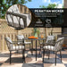5-Piece Patio Rattan/Wicker Dining Set with Cushions - Little and Giant Explorers Outsunny