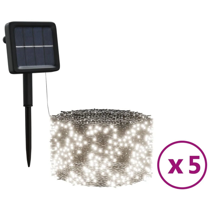 5 Solar Fairy Lights 200 LEDs in Cold White - Little and Giant Explorers vidaXL