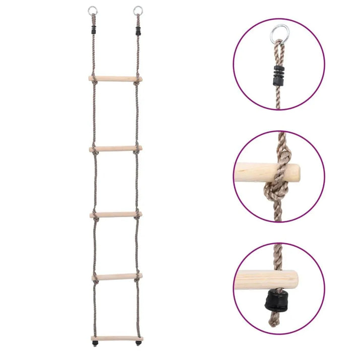 5-Step Ladder in Solid Pinewood - Little and Giant Explorers vidaXL