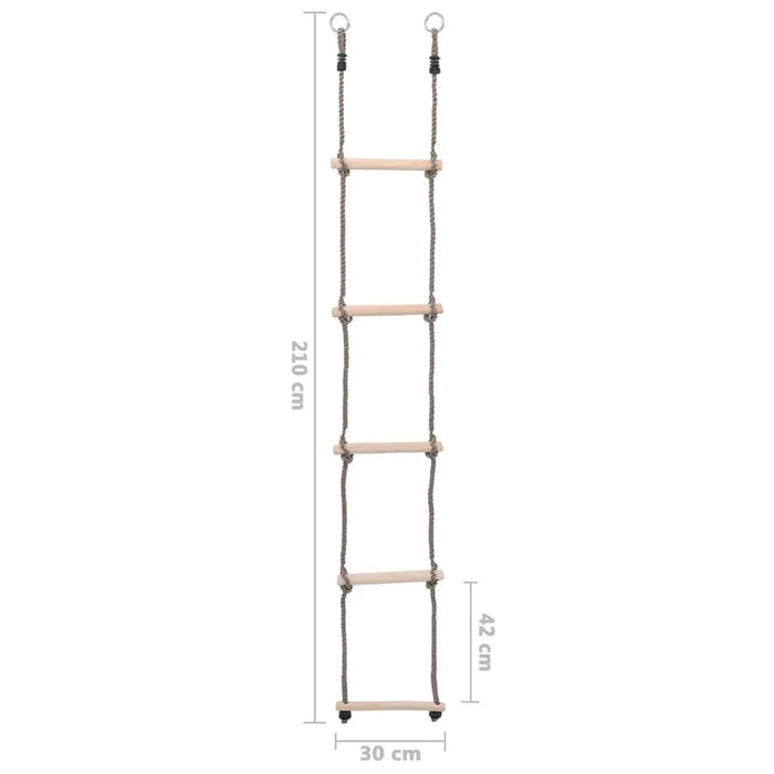 5-Step Ladder in Solid Pinewood - Little and Giant Explorers vidaXL