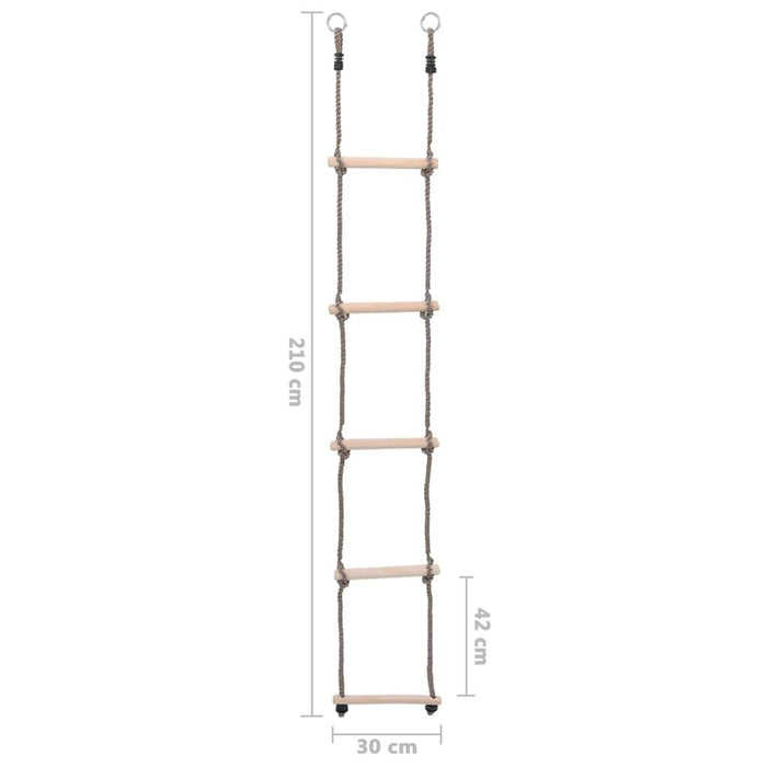 5-Step Ladder in Solid Pinewood - Little and Giant Explorers vidaXL