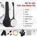 5-String Banjo Multi-Wood | Frosted Remo Head with Detachable Resonator - Little and Giant Explorers Costway