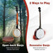 5-String Banjo Multi-Wood | Frosted Remo Head with Detachable Resonator - Little and Giant Explorers Costway