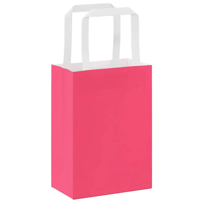 50 Pack Kraft Paper Bags – Pink | 15x8x21cm - 100g/m² Recyclable Gift VIDAXL - Little and Giant Explorers vidaXL