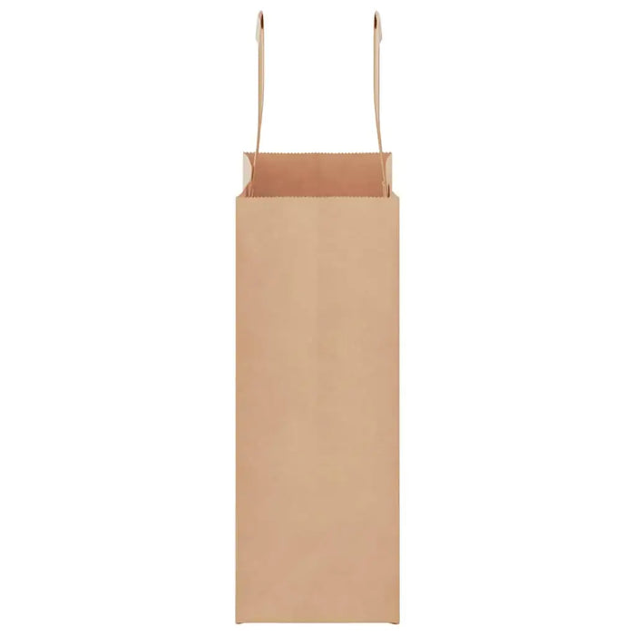 50 Paper Bags with Handles in Brown (18 x 8 x 22cm) - Little and Giant Explorers vidaXL