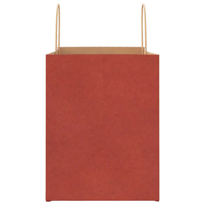 50 Paper Bags with Handles in Red (32 x 22 x 28cm) - Little and Giant Explorers vidaXL