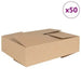 Folding Box 40x30x10cm Set of 50 | Natural Cardboard Storage Solution - Little and Giant Explorers vidaXL