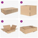 Folding Box 40x30x10cm Set of 50 | Natural Cardboard Storage Solution - Little and Giant Explorers vidaXL