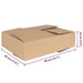 Folding Box 40x30x10cm Set of 50 | Natural Cardboard Storage Solution - Little and Giant Explorers vidaXL