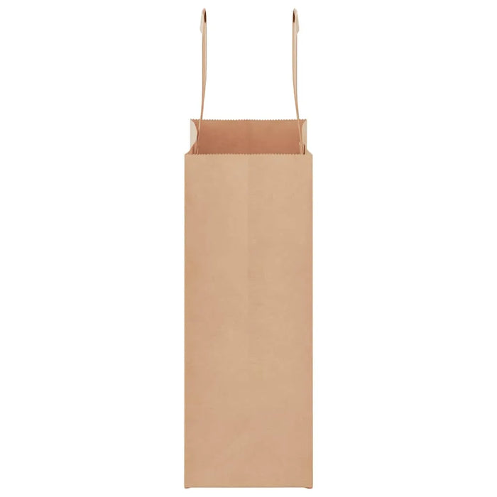 50 Paper Bags with Handles in Brown (18 x 8 x 22cm) - Little and Giant Explorers vidaXL