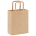 50 Paper Bags with Handles in Brown (18 x 8 x 22cm) - Little and Giant Explorers vidaXL