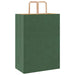 50 Paper Bags with Handles in Green (32 x 17 x 44cm) - Little and Giant Explorers vidaXL