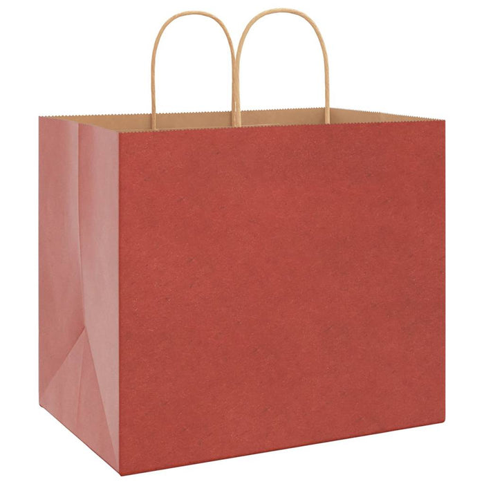 50 Paper Bags with Handles in Red (32 x 22 x 28cm) - Little and Giant Explorers vidaXL