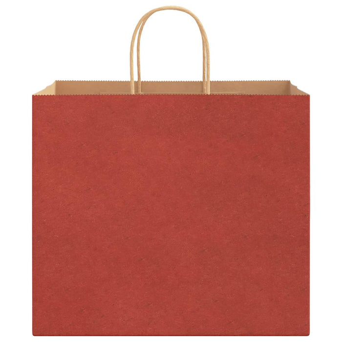 50 Paper Bags with Handles in Red (32 x 22 x 28cm) - Little and Giant Explorers vidaXL