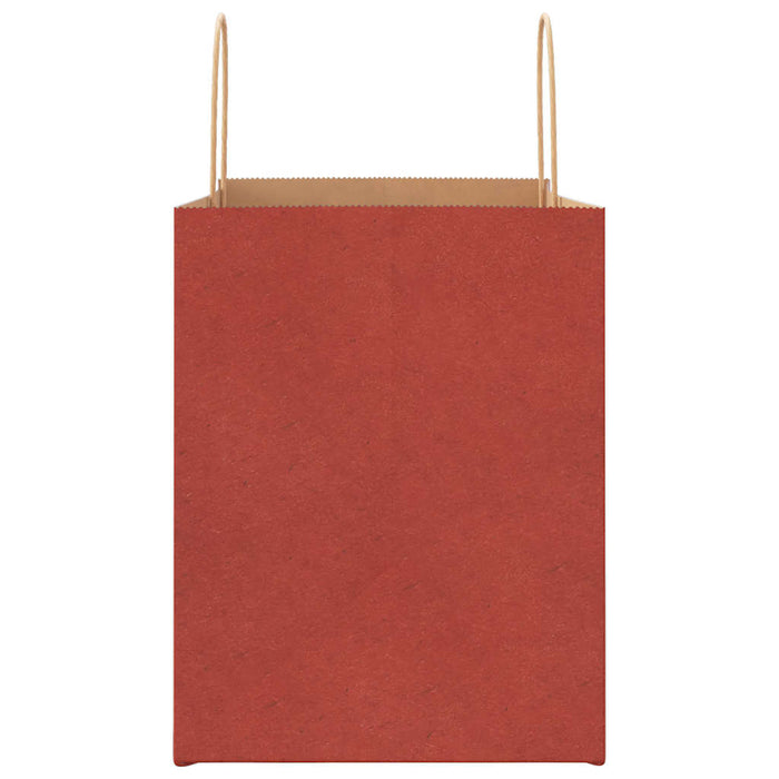 50 Paper Bags with Handles in Red (32 x 22 x 28cm) - Little and Giant Explorers vidaXL