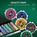 500-Piece Poker Chips Set with Mat - Little and Giant Explorers SPORTNOW