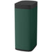 green touchless sensor trash bin with black lid and fingerprint resistant metal finish