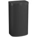 Black trash can on a white background
