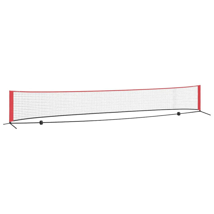 595cm Outdoor Tennis Net Set with Carry Bag - Black and Red | Polyester VIDAXL - Little and Giant Explorers vidaXL